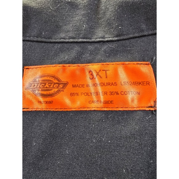 Dickies Work Shirt Mens 3XT Black Red Bowling Panel Short Sleeve Button Up *Read - Picture 2 of 9